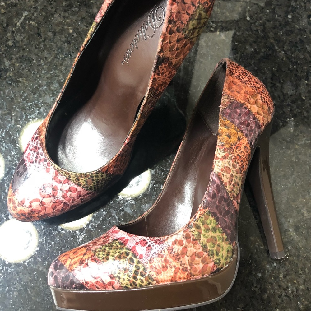 Multi colored Heels - worn once
